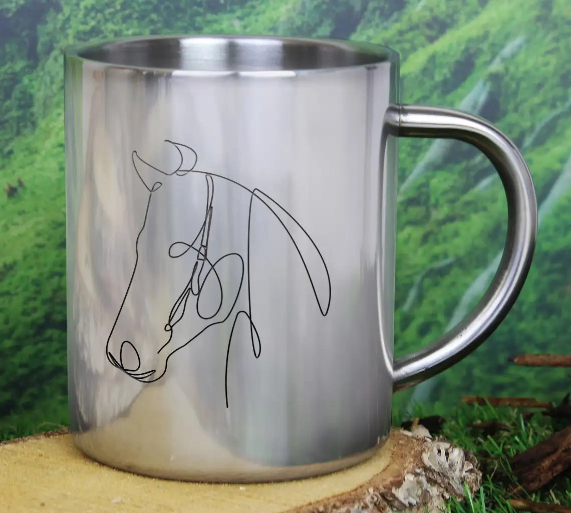 Continuous Line Hand Drawing Vector Illustration Horse Art