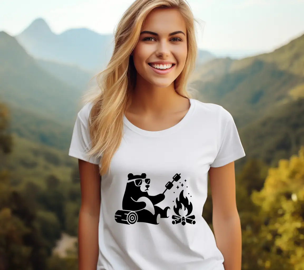 Cool Camping Bear
