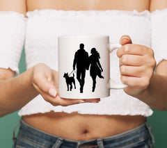 Couple Walking Dog