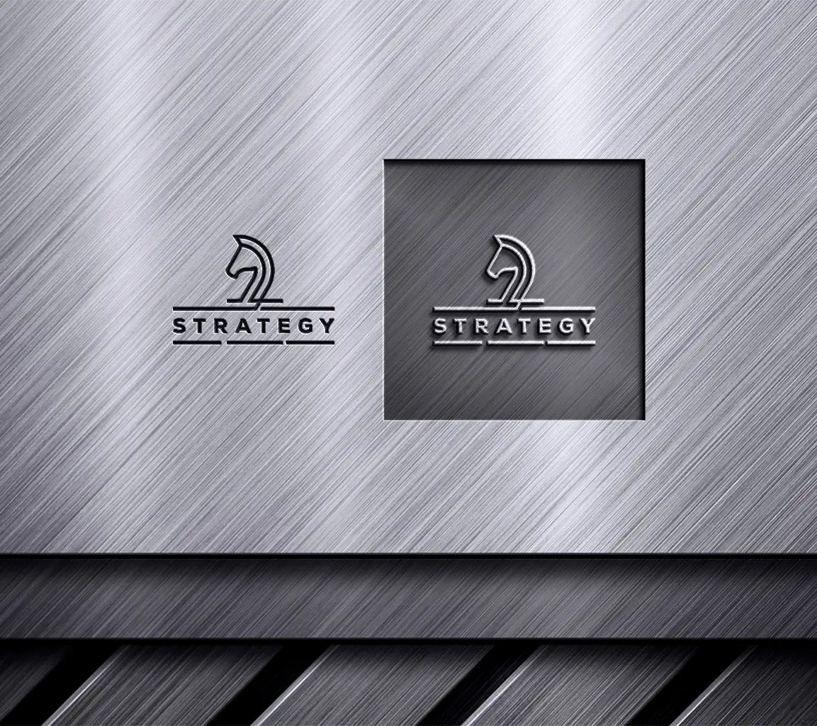 Creative Strategy Logo Horse Chess Strategy With Linear Outline Style Business Logo Icon Symbol