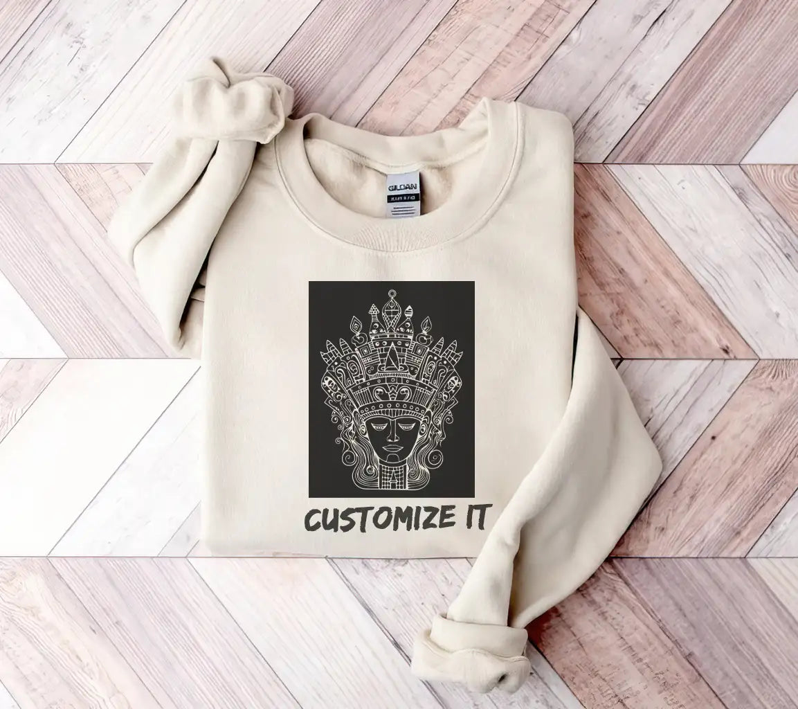  Crowned Face SVG - Vector Outline Illustration SVG