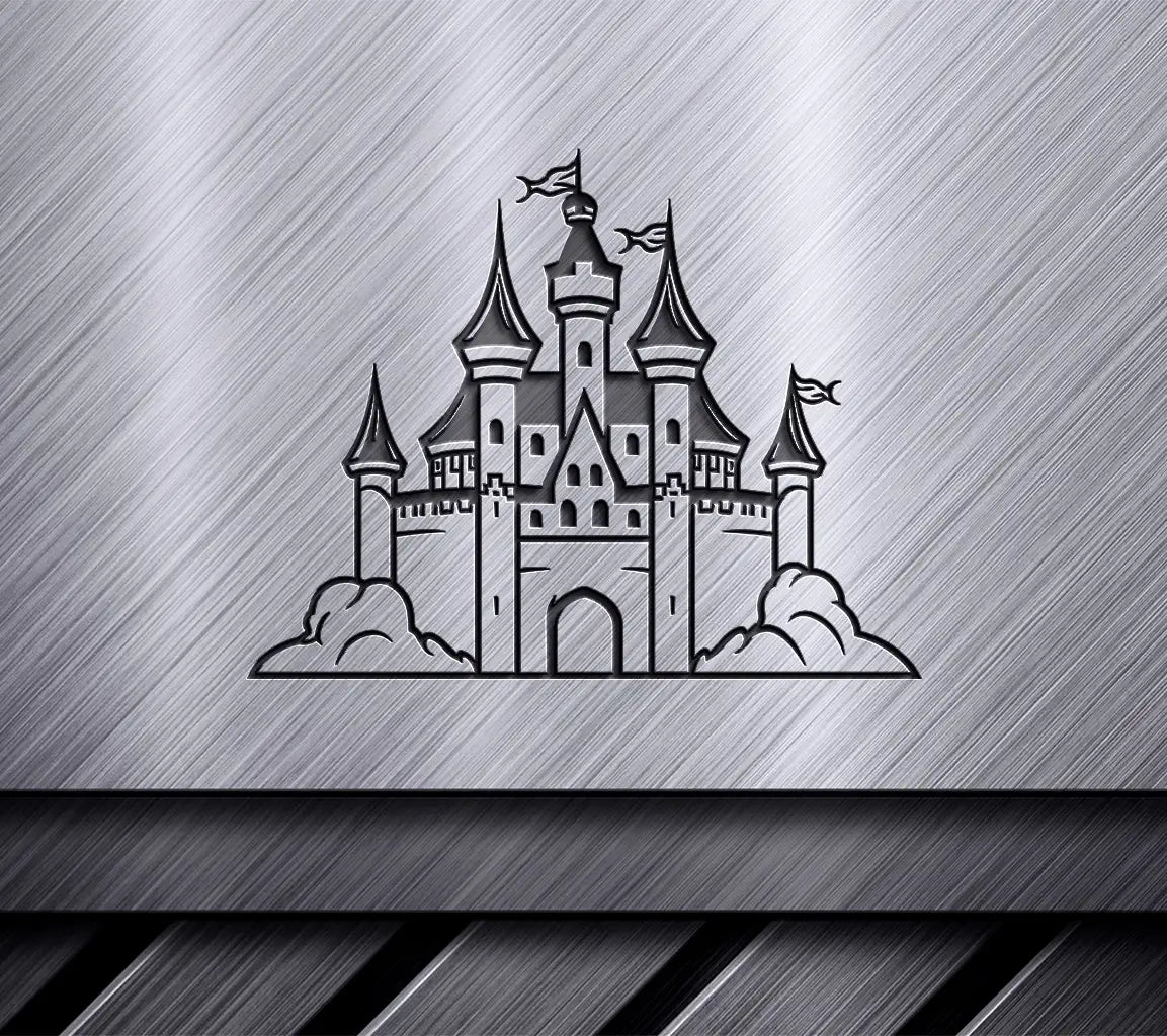  Castle SVG Majestic Crowned Keep with Flags SVG