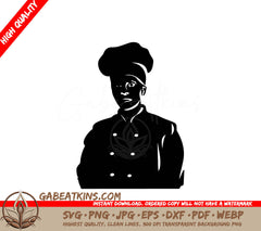  A Chef With His Arms Crossed SVG - Culinary Artist SVG