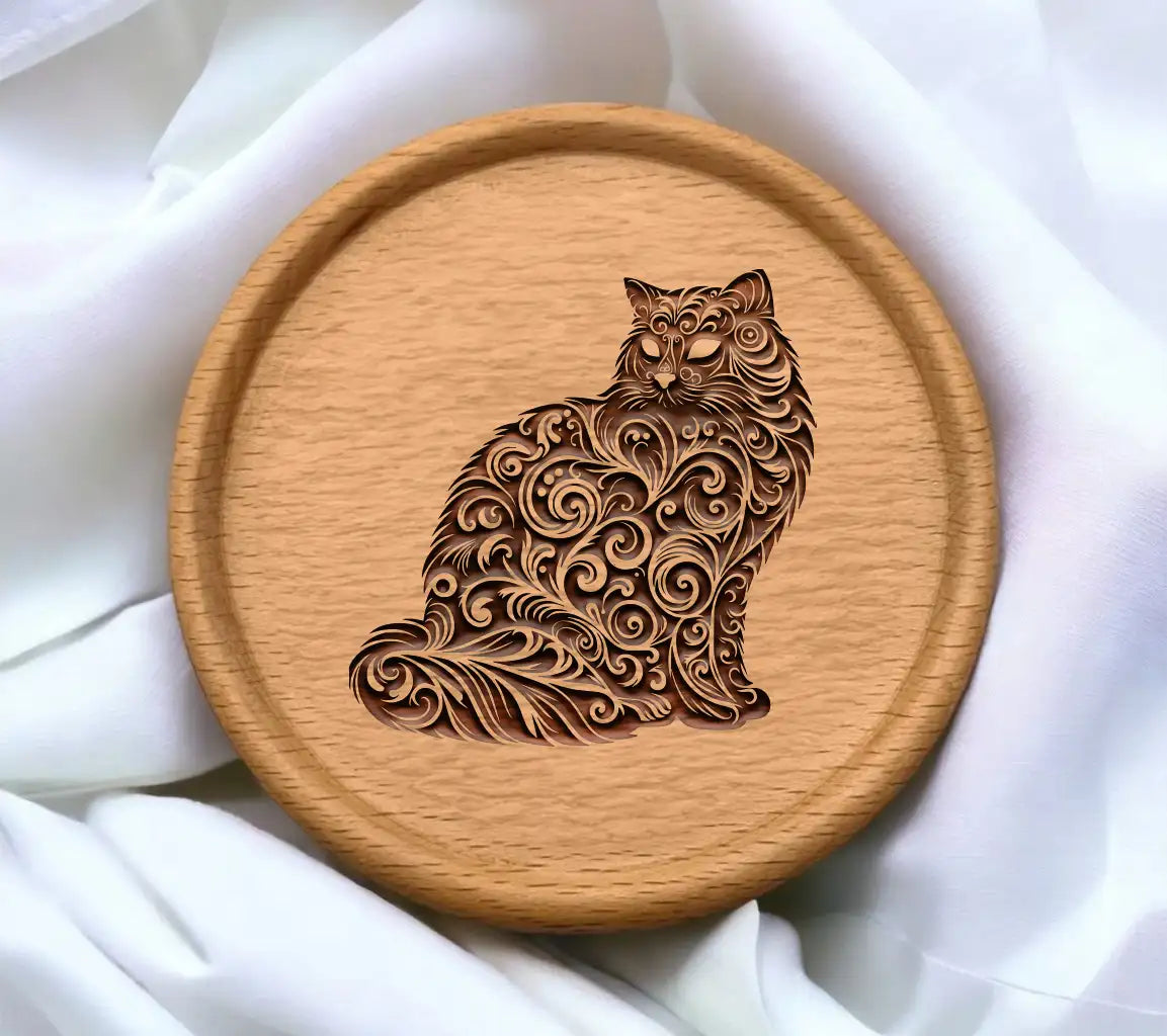 Curled Cat Charms
