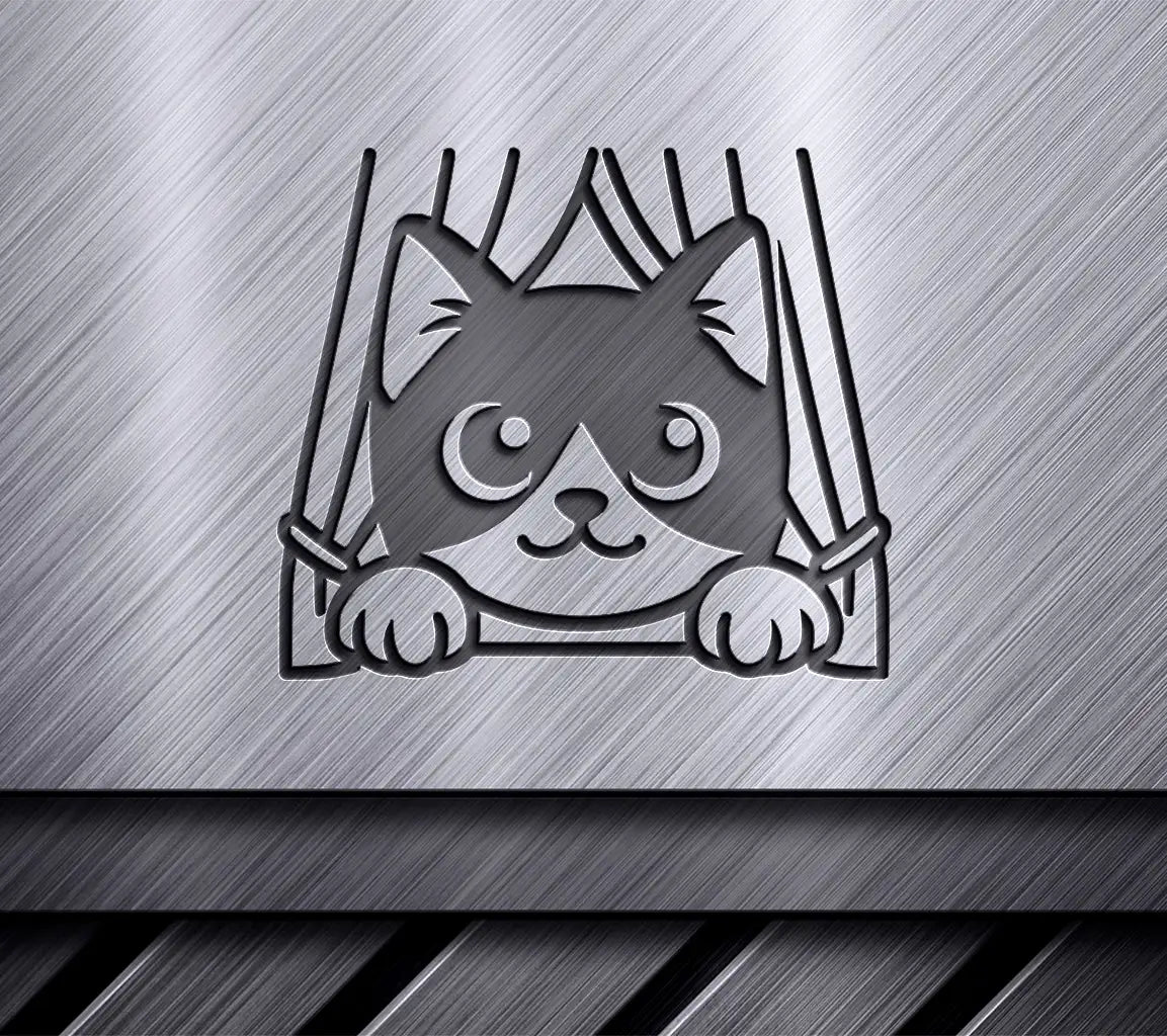 Curtain Peek Feline
