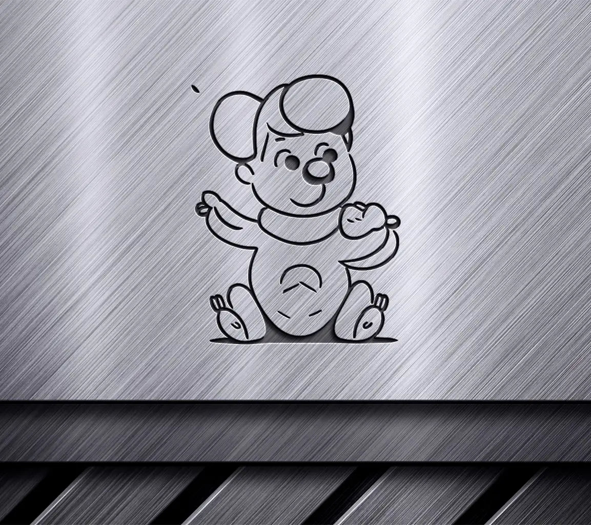 Cute Teddy Bear with Scarf SVG -  Hand Drawn Illustration SVG