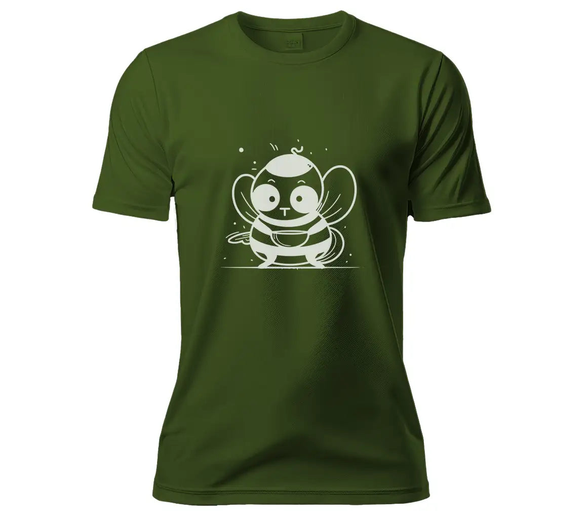 Cute Bee with T Initial -  SVG Illustration SVG
