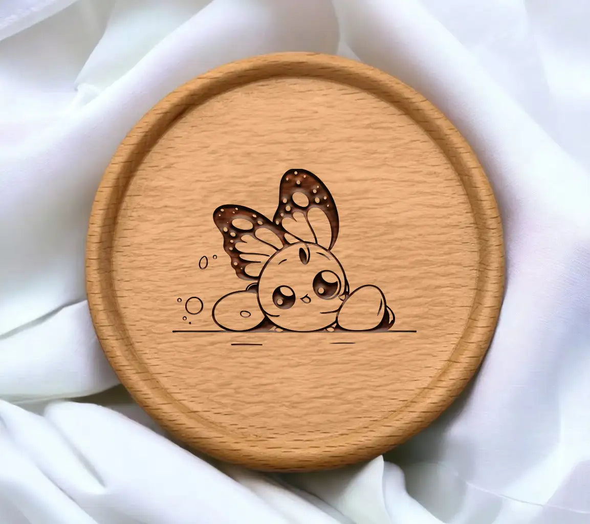 Cute  Butterfly SVG - Big Eyes Cartoon Vector Illustration SVG