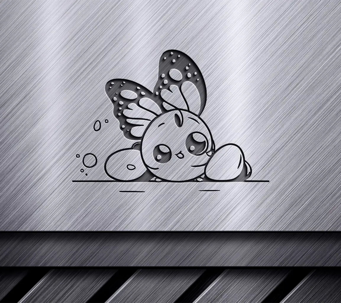 Cute  Butterfly SVG - Big Eyes Cartoon Vector Illustration SVG