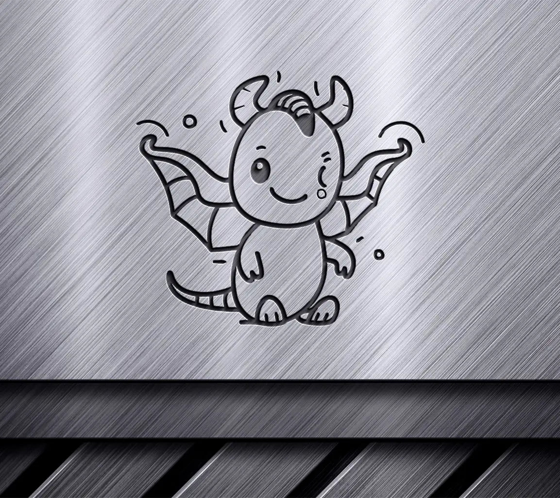 Cute  Dragon SVG - Cartoon Character Illustration SVG