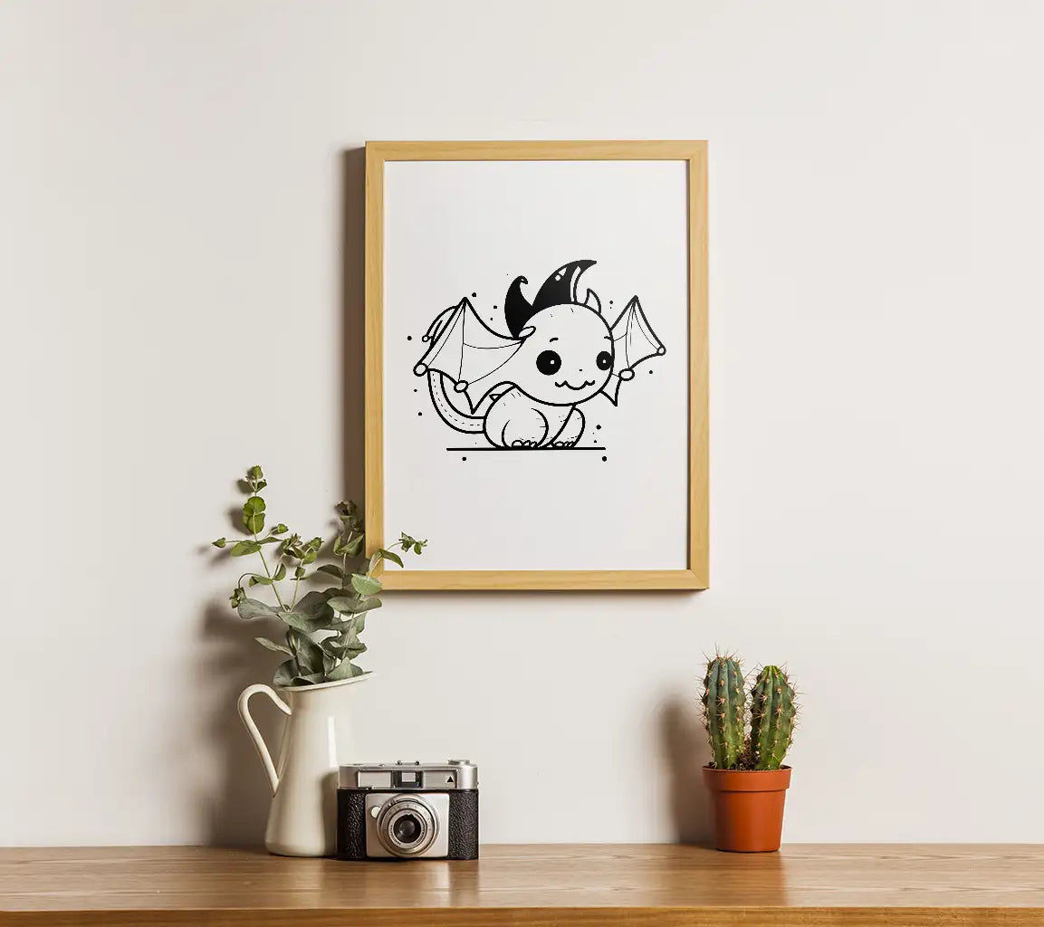 Cute Halloween Dragon SVG -  Cartoon Illustration SVG