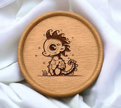 Cute  Seahorse SVG - Big Eyes Cartoon Sea Monster Vector Illustration SVG