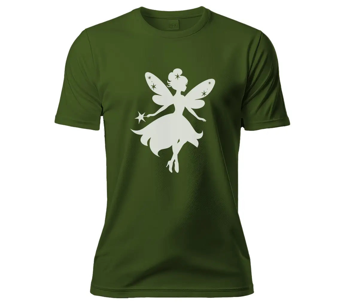 Cute Fairy Silhouette SVG with Wings and Star SVG