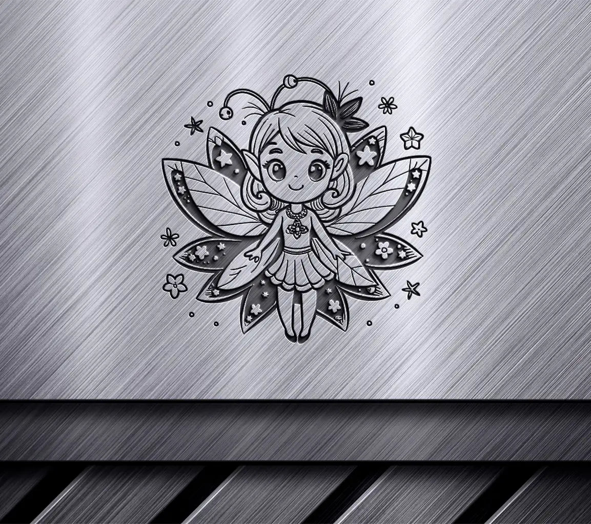  Fairy with Wings SVG - Cute Line Art Illustration SVG