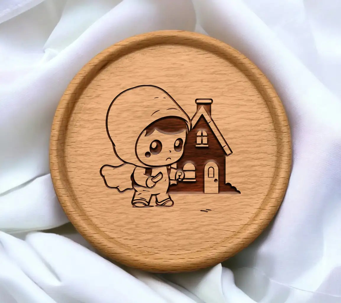 Cute Astronaut Boy House SVG -  Drawing SVG
