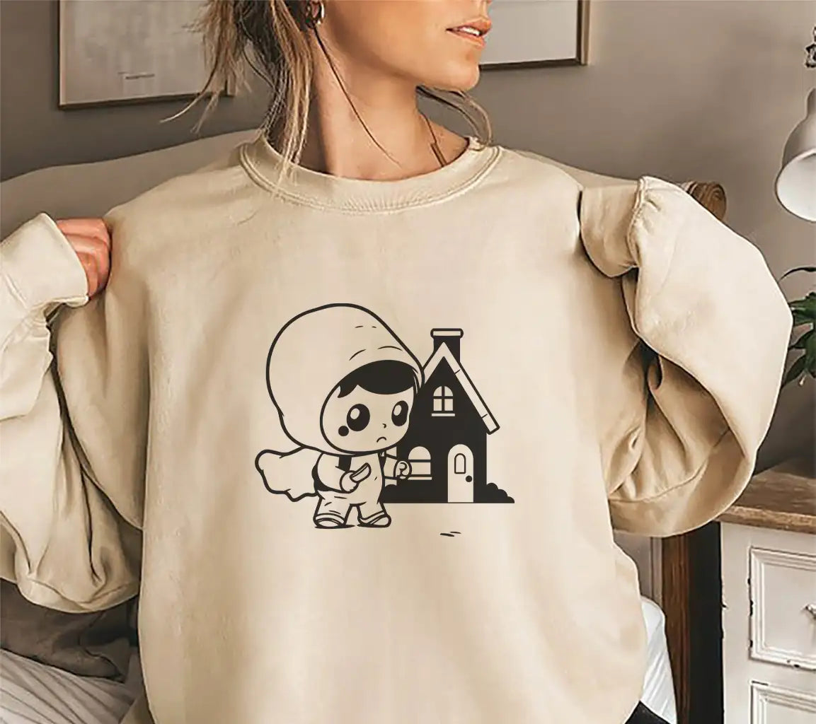 Cute Astronaut Boy House SVG -  Drawing SVG