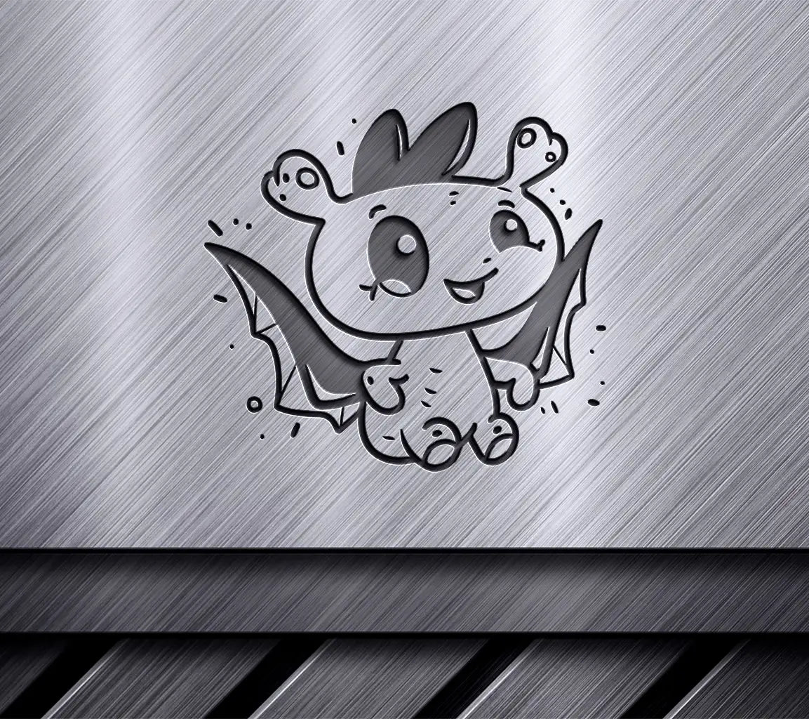 Cute  Dragon with Wings SVG - Cartoon Vector Illustration SVG