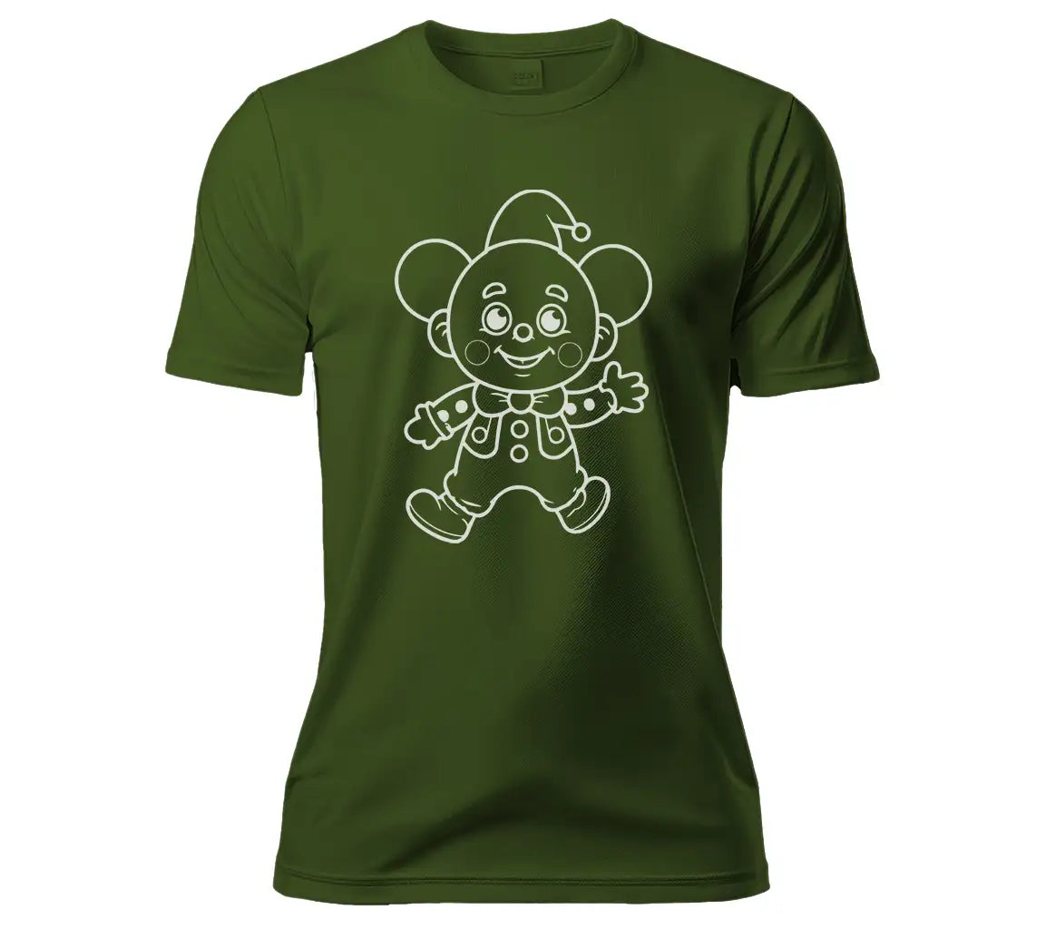 Cute Clown Coloring Page SVG -  Hat and Bow Tie Illustration SVG