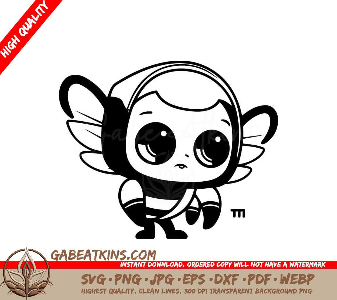 Cute Cartoon Monkey & Bee SVG Bundle -  Drawing with TM Design SVG