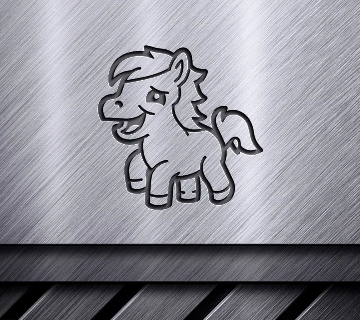 Cute Horse Cartoon Mascot Character Vector Illustration