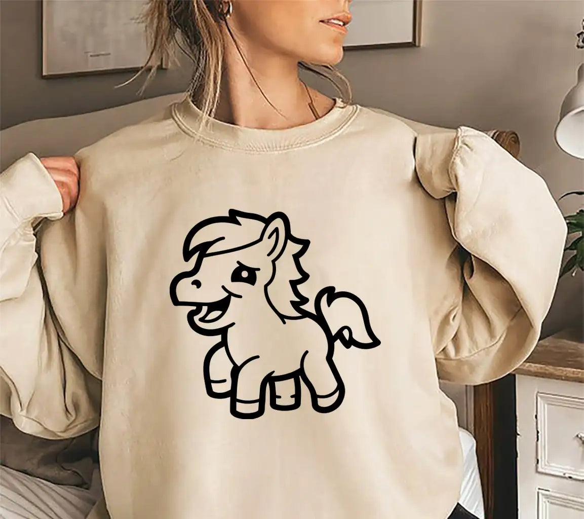 Cute Horse Cartoon Mascot Character Vector Illustration