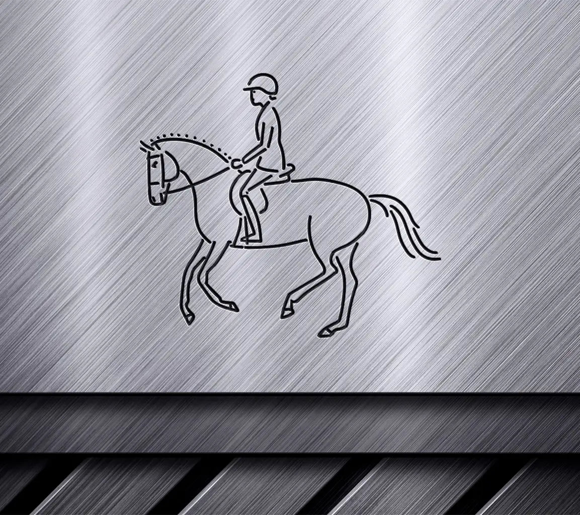 Cute Cartoon Horse And Rider Hand Drawn Doodle Vector Illustration
