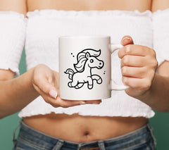 Cute Hand Drawn Doodle Horse Cartoon Vector Illustration