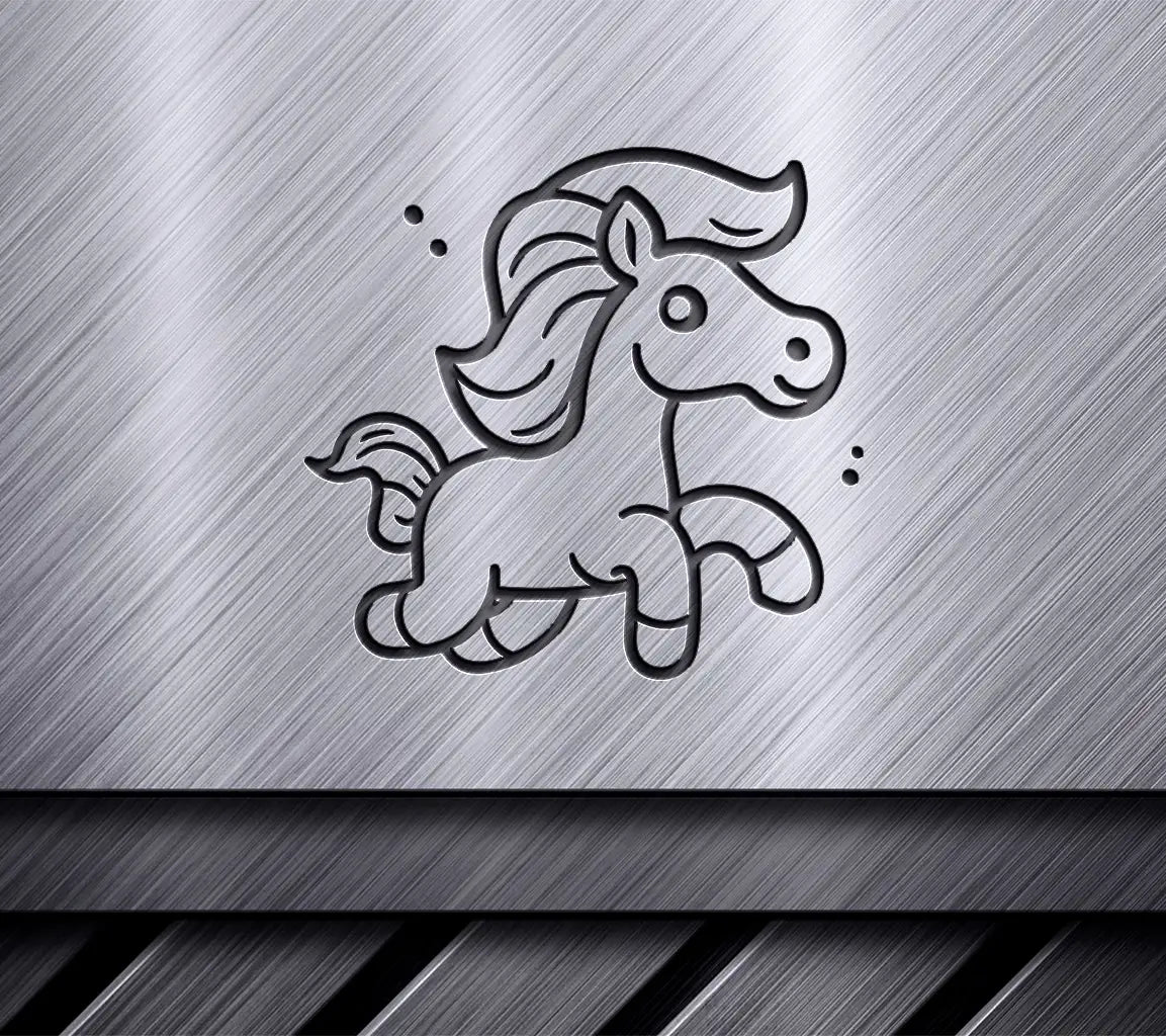 Cute Hand Drawn Doodle Horse Cartoon Vector Illustration
