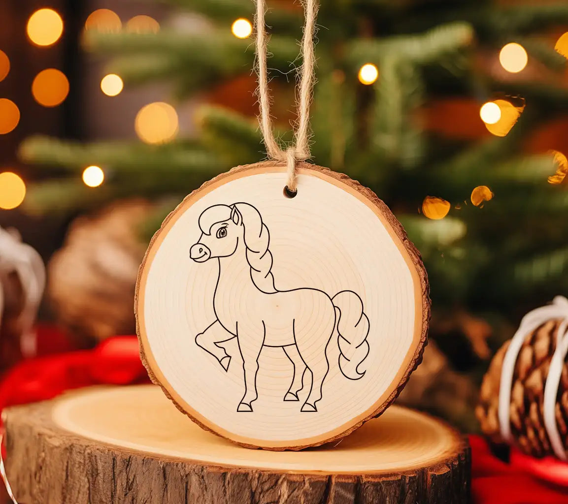 Cute Horse Farm Animal Coloring Book Page For Kids