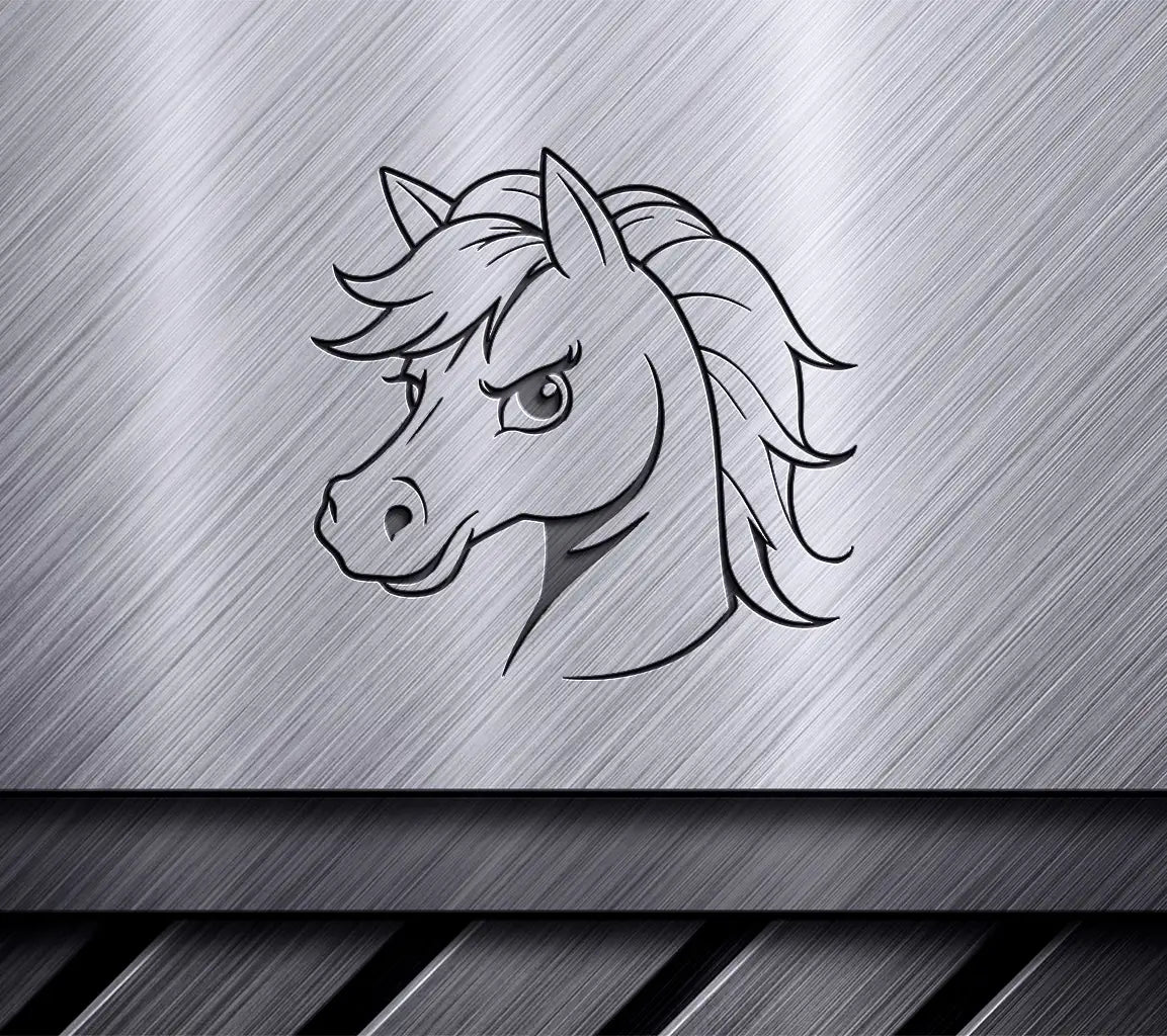 Cute Vector Illustration Horse Doodle For Toddlers Coloring Activity