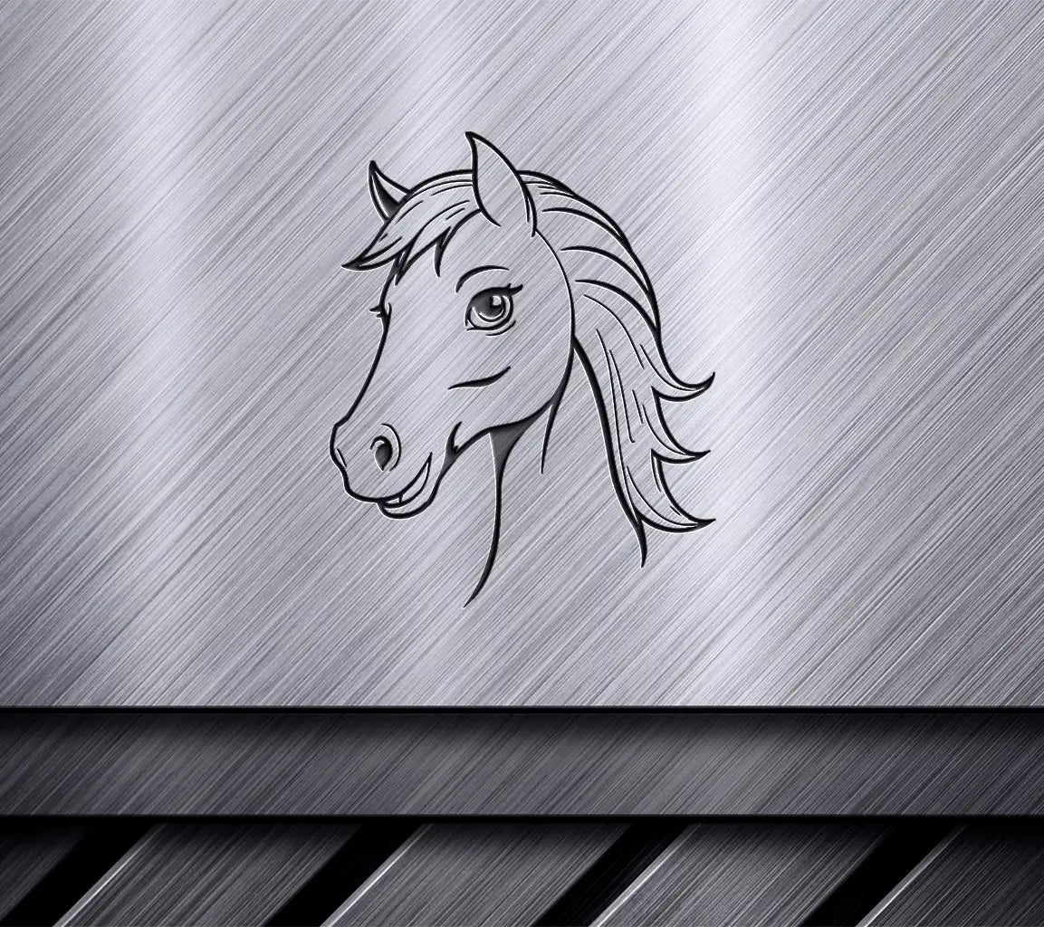 Cute Vector Illustration Horse Drawing For Children Page