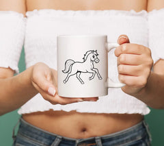 Cute Vector Illustration Horse Drawing For Toddlers Book