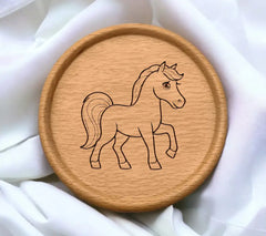 Cute Vector Illustration Horse Hand Drawn For Kids Coloring Page