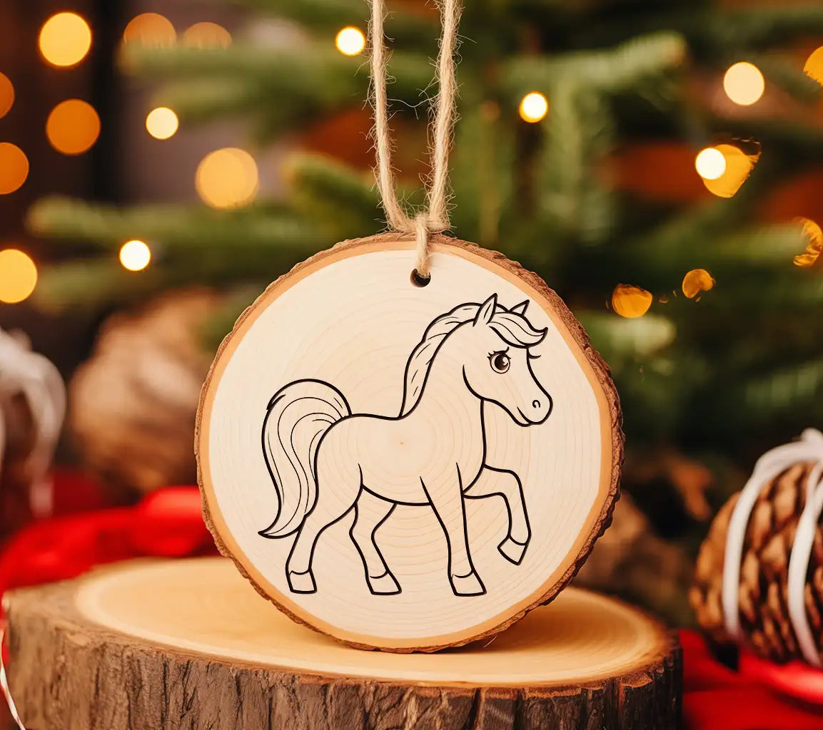 Cute Vector Illustration Horse Hand Drawn For Kids Coloring Page