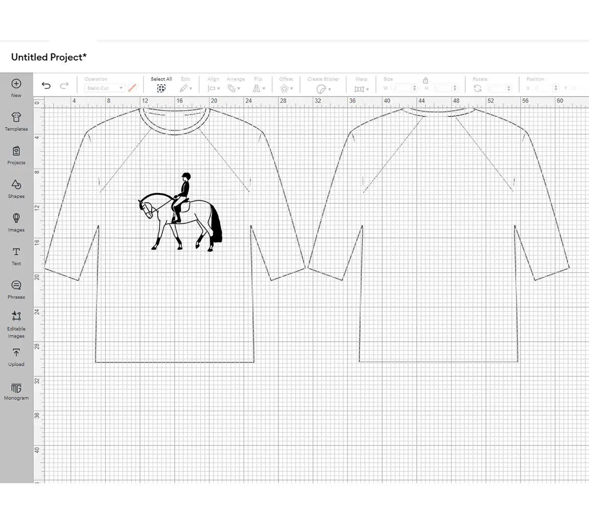 Cute Vector Print In Equestrian Sport Style