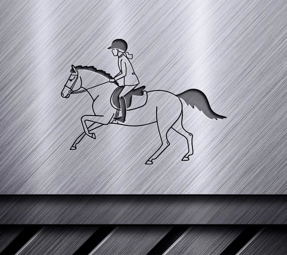 Cute Young Rider Rides A Sports Pony