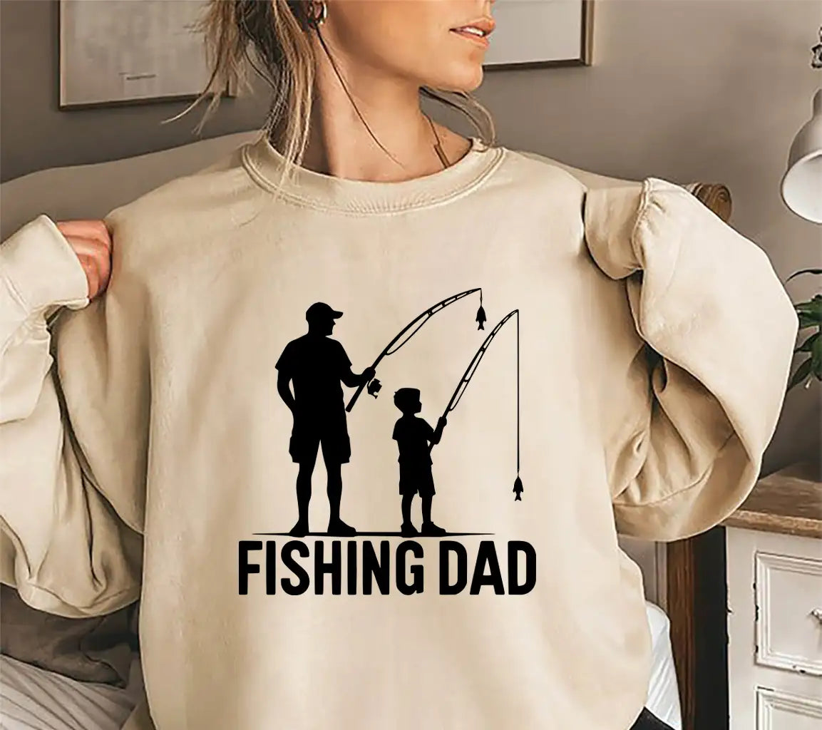 Dad And Son Fishing