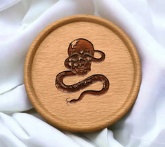  Skull & Snake SVG - Dark Illustration SVG