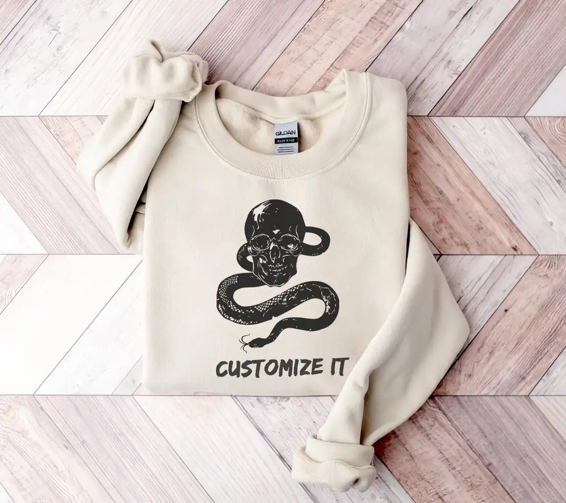  Skull & Snake SVG - Dark Illustration SVG