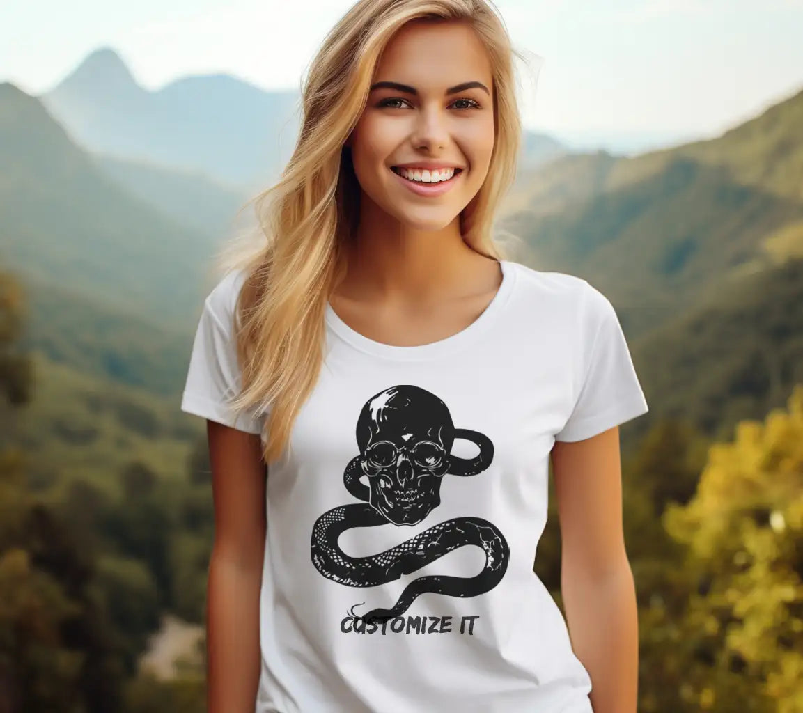  Skull & Snake SVG - Dark Illustration SVG