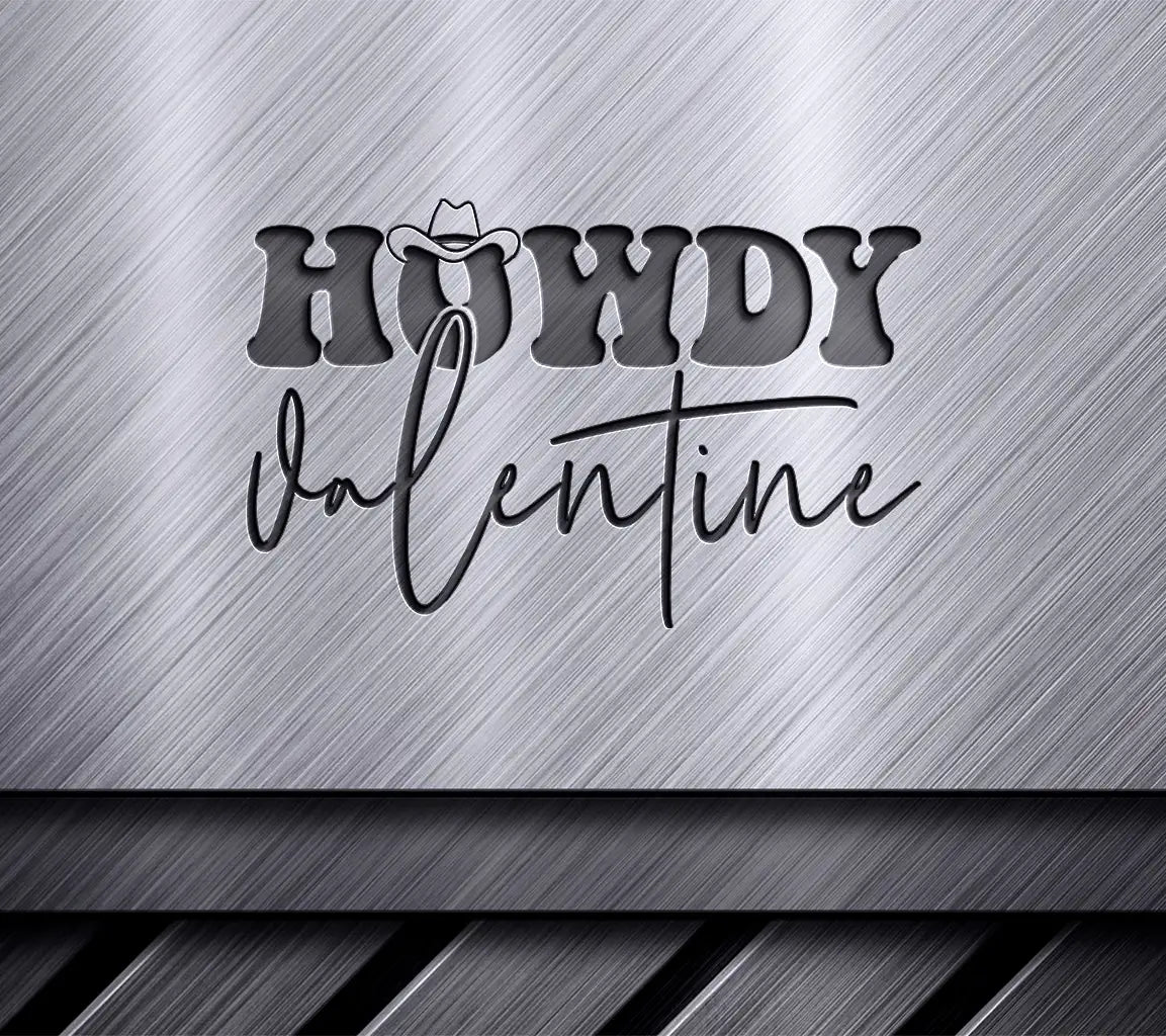 Howdy Valentine Cowboy Hat SVG Design SVG