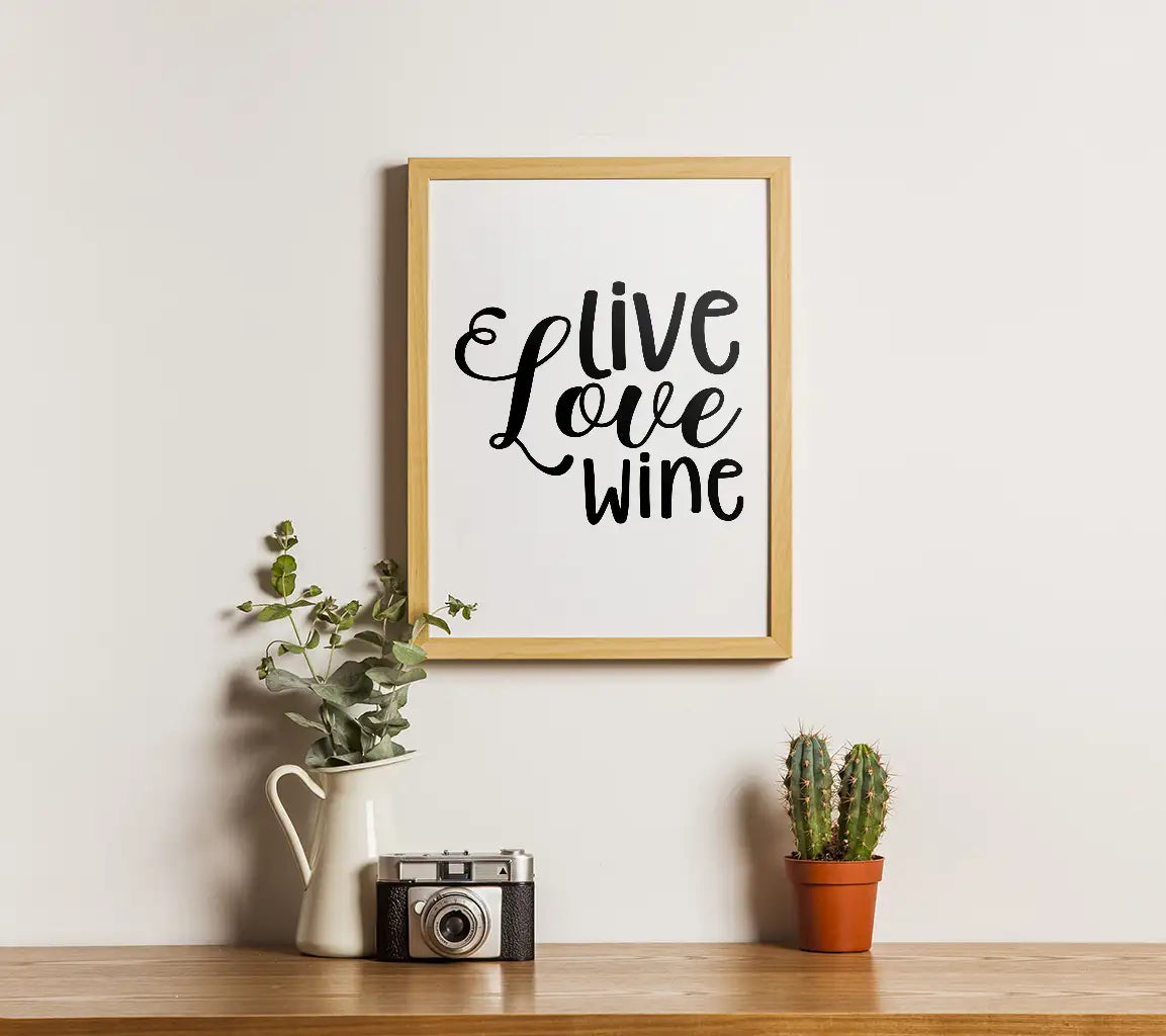 Live Love Wine SVG -  Sign Design SVG