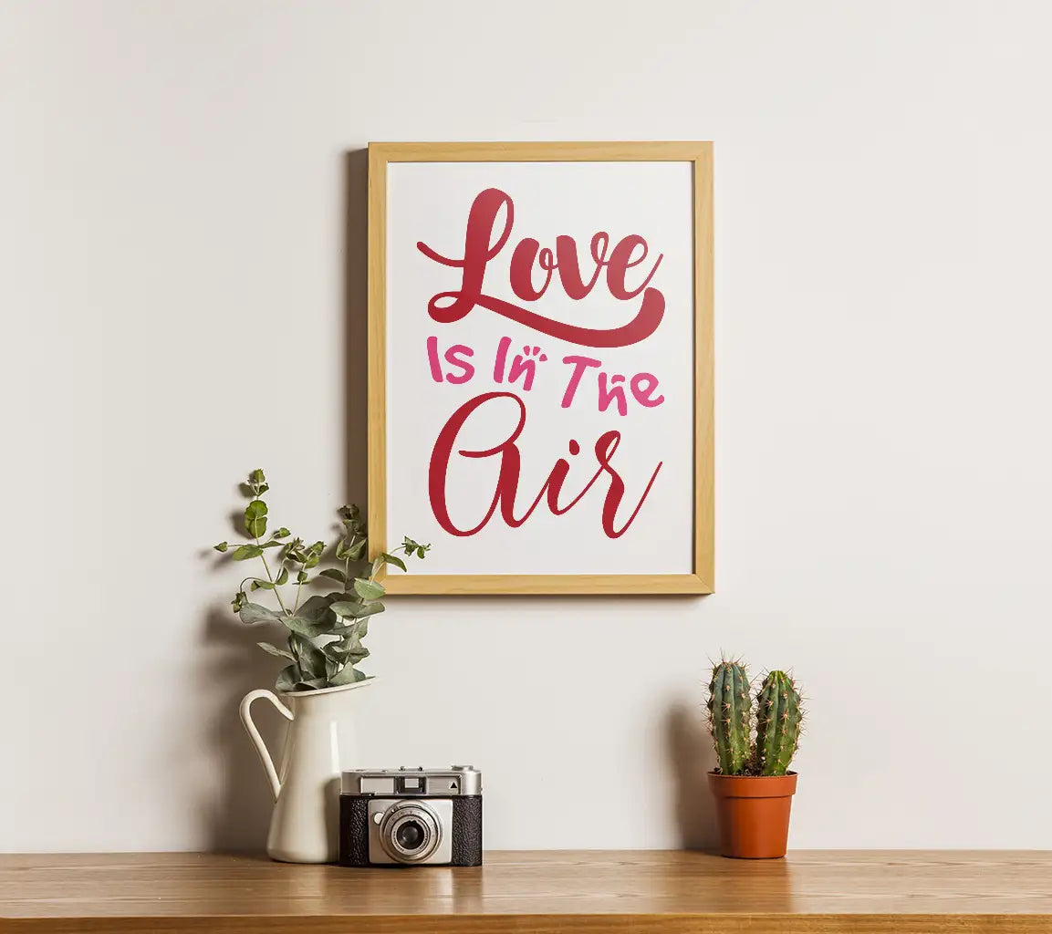 Love Is In The Air Red & Pink SVG Design SVG