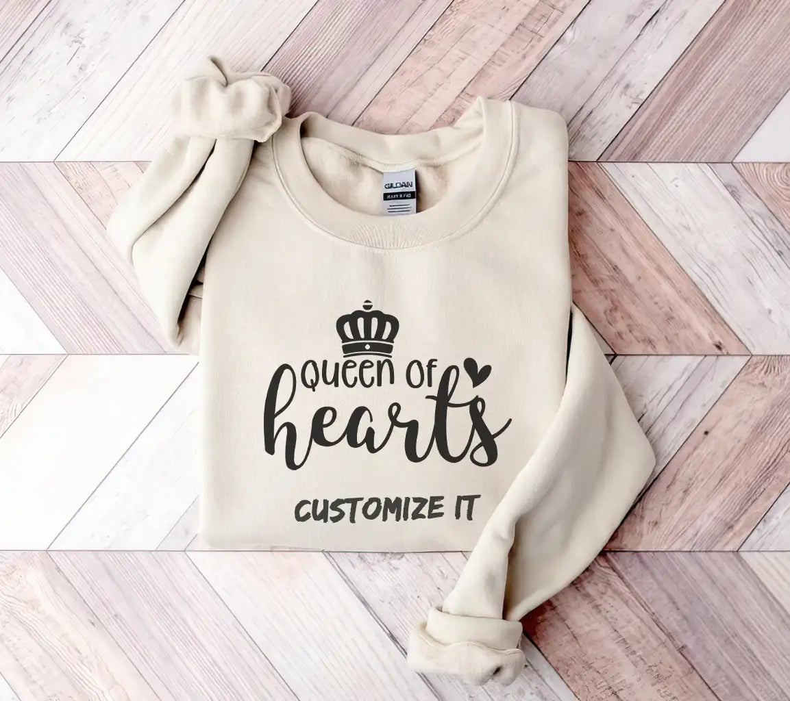Queen of Hearts Crown SVG Logo - Royal Heart Design SVG