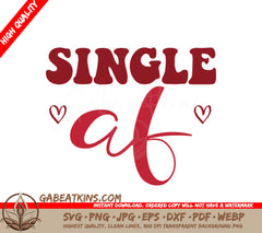 Single AF Red Sign SVG Cut File SVG