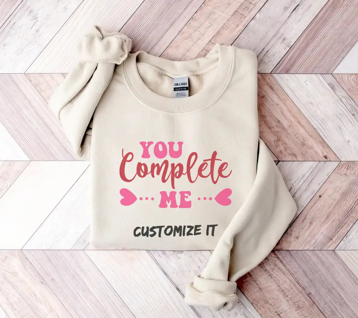 You Complete Me SVG - Pink and Red Sign Design SVG