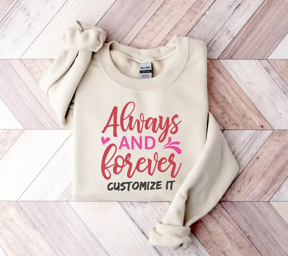 Always & Forever Red & Pink SVG Design for T-shirts SVG