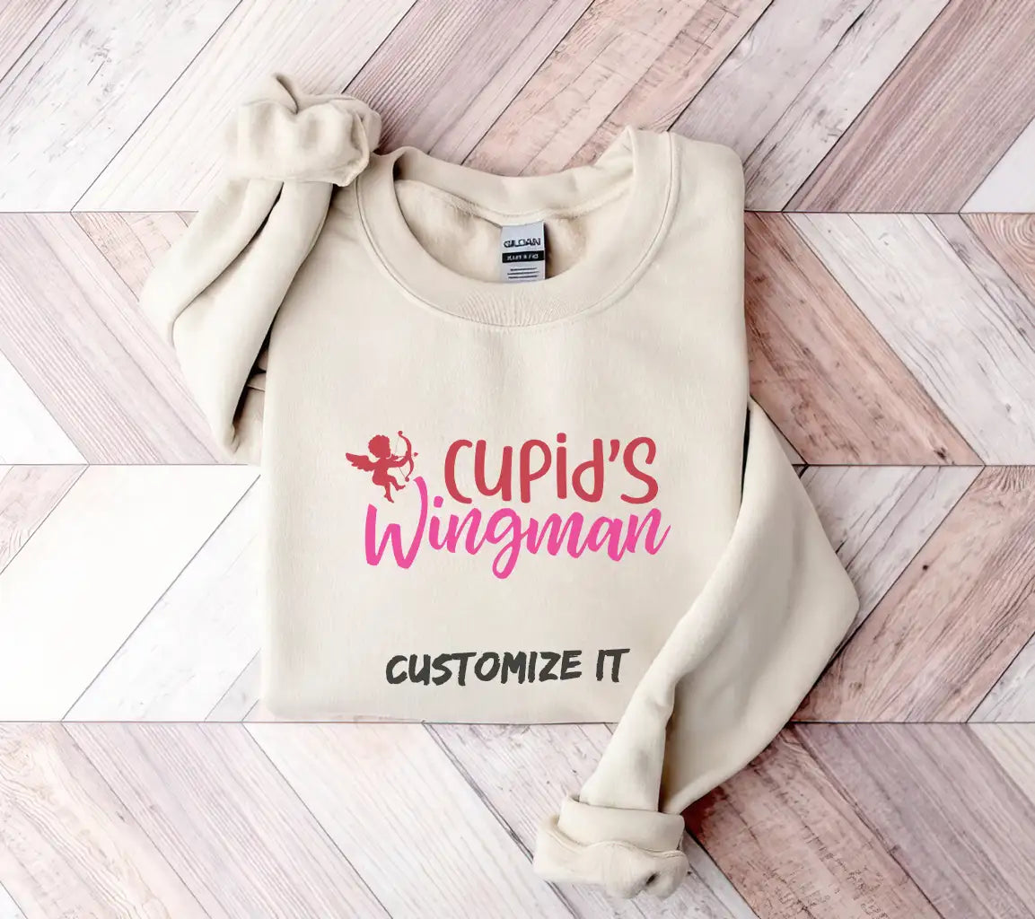Cupids Wingman SVG T-Shirt Design with Arrow-Holding Cupid SVG
