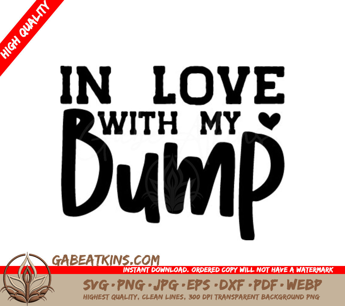 In Love With My Bump -  SVG T-Shirt Design SVG