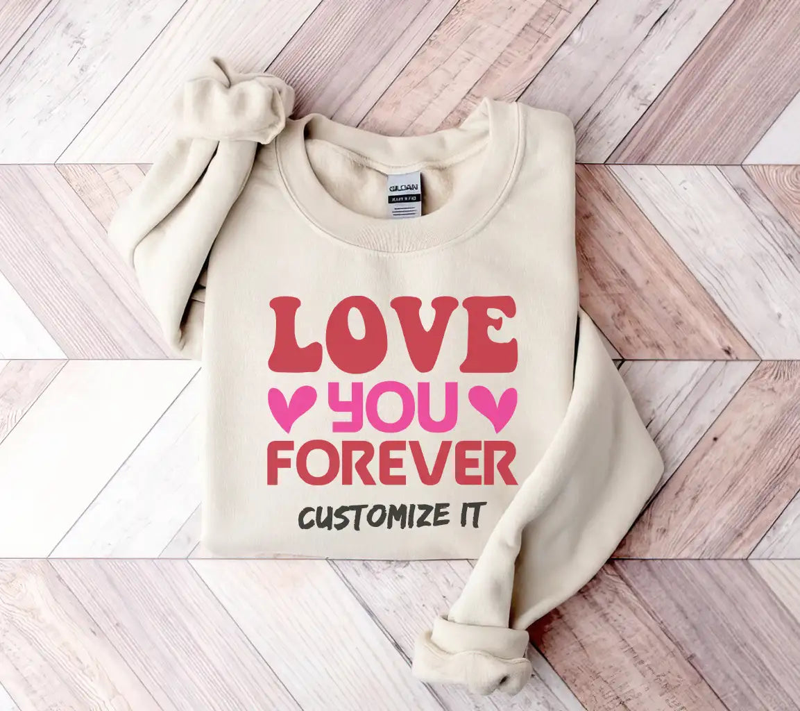 Love You Forever Red & Pink SVG T-Shirt Design SVG